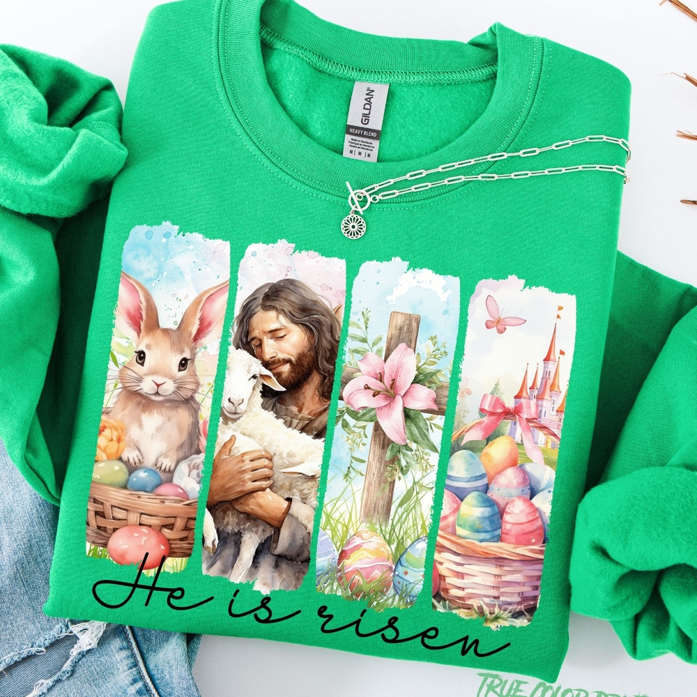 Green Easter Graphic Sweatshirt